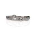 Diamond ring in 9 kt. white gold.