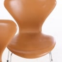 Arne Jacobsen. A set of six chairs 'Seven', model 3107, cognac-coloured (6)