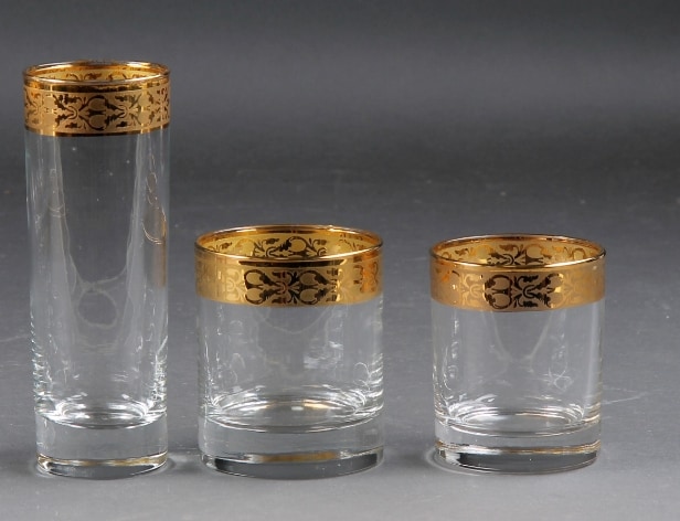 Italienske glas med guldkant (51)