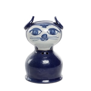 Bjørn Wiinblad. 'Blue Cat Money Box' made of ceramics | Lauritz.com