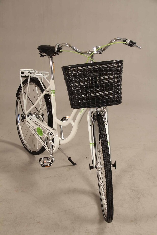 ECO2. Hvid unisex cykel. Model 'Retro'