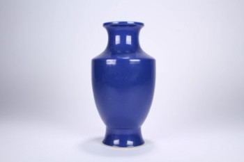 Kinesisk vase med blå glasur