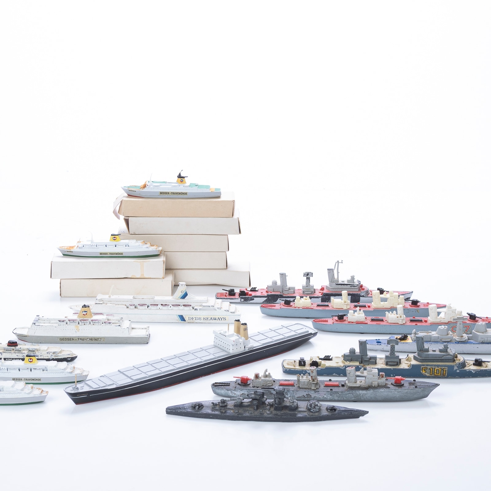 Collection DFDS /Matchbox model/lead ships (20) | Lauritz.com