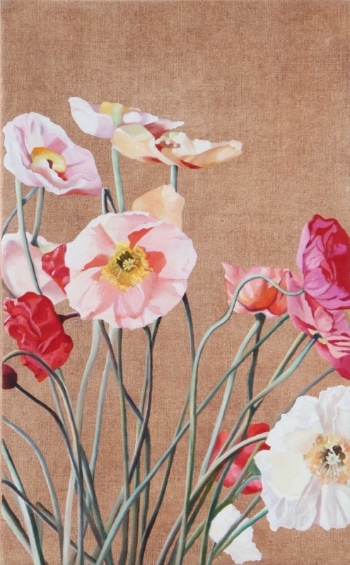 Leila Holberg. Sjove valmuer II., 88 x 54 cm