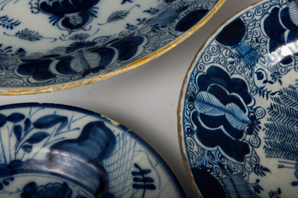 Samling tallerkener/vægplatter fra Delft, keramik, Holland (7)