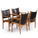 Hans J. Wegner for Johannes Hansen. Four teak armchairs, model 'JH-513' (4)