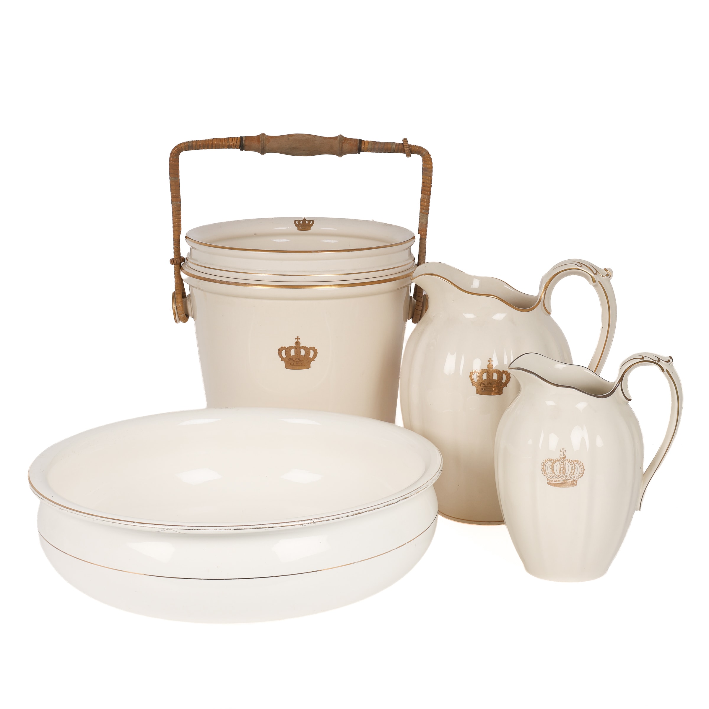 Willeroy & Boch: Washbasin set decorated with crown (4)