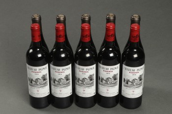 Fem flasker Chateau Plince Pomerol  og fem flasker Volnay (10)