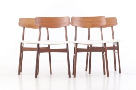 Set of four teak chairs, 1950-60s (4)