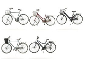 7558, 7560, 7563, 7561, 7564 - Samling cykler (5)