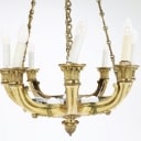 Bronze and brass chandelier with 8 arms - 1880-1900