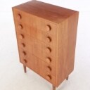 Kommode af teak med 6 skuffer, 1960'erne