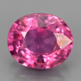 Uindfattet cushionsleben naturlig pink safir, ca 1.22 ct