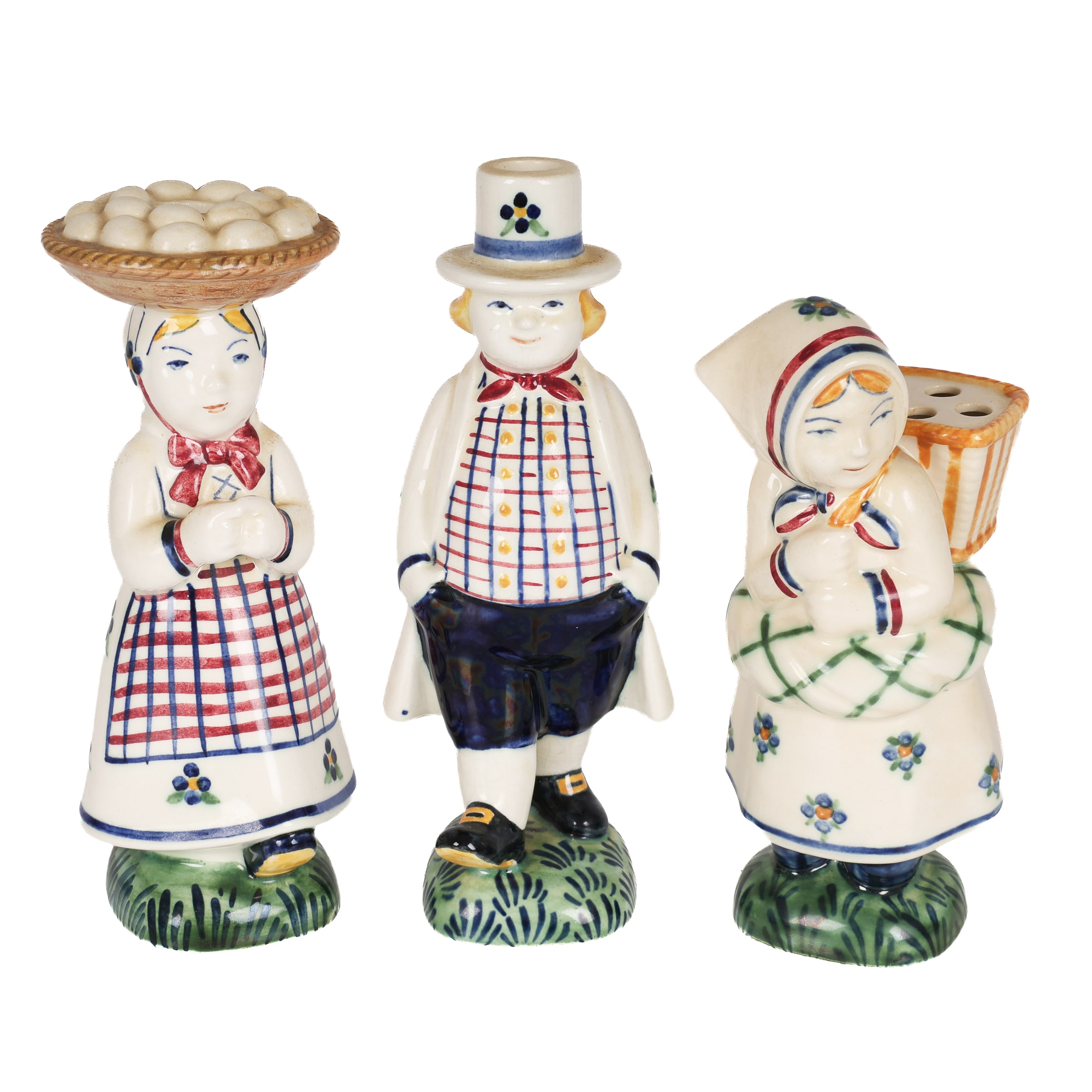 Aluminia: Children's Aid Figures The Woman with the Eggs, The Farmer's Boy Hans and The Forest Girl (3)