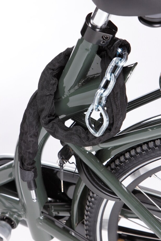 Enghouse tohjulet Long John ladcykel med Shimano-gear, mørkegrøn