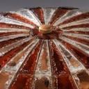 Poliarte. Large circular wall/ceiling lamp made of Murano glass from the 60s