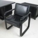 Burghardt Vogtherr, Büro Schreibtisch + Container + Sideboard + Paar Stühle Modell Hombre für Rosenthal (5)