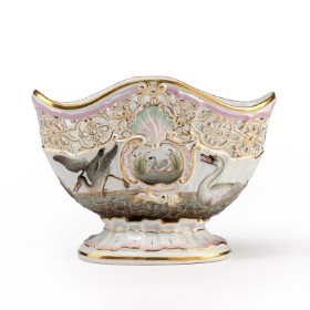 Meissen. Porcelain wine cooler after the 'Swan' service, 19th century