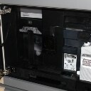 Nolte Küchen. Komplet køkken med køkkenø, bordplade i skifer m/ underlimet vask, samt fuld Bosch hvidevarepakke.
