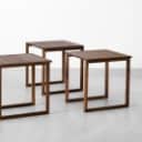 Kai Kristiansen. Sidebord / sofabord Cube no. 33, valnød