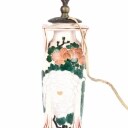 Japansk bordlampe af fajance, Jugend stil, ca. 1900