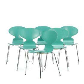 K-3012 - 001- Arne Jacobsen.  Seks 'Myren' stole, model 3101 (6)