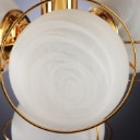 Italian pendant light from the 80s made of brass and glass