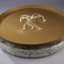 Wall/ceiling lamp from the 60s made of Murano glass and brass