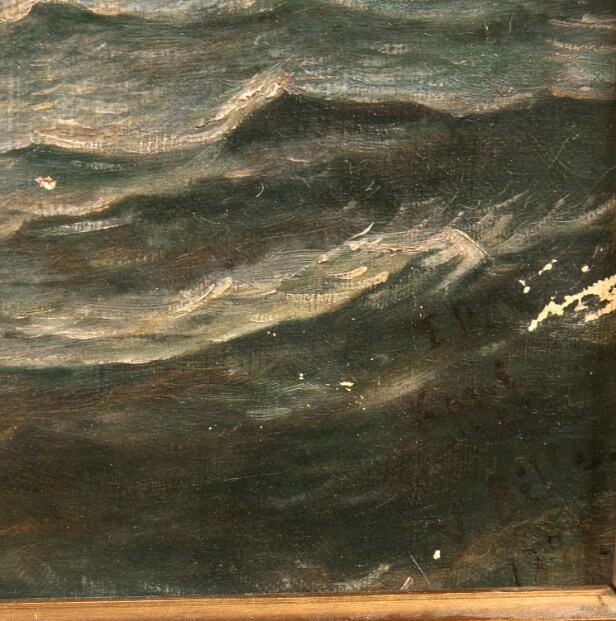 Ubekendt kunstner. Olie på lærred, marin, 18-1900-tallet Denne auktion er annulleret - se nu vare #950816