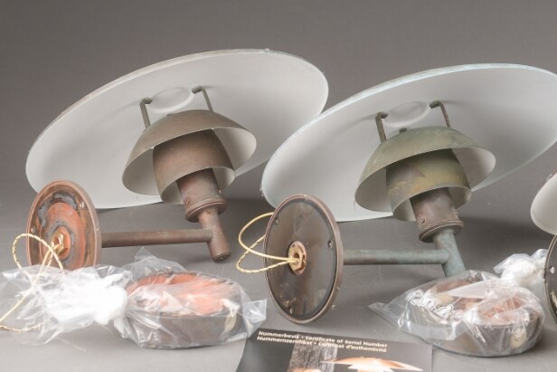 Poul Henningsen. PH 4½ 4 udendørs lampe af kobber