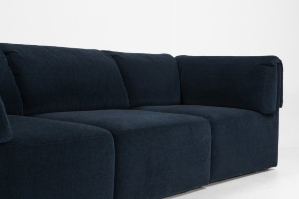 Space Copenhagen for Gubi. Three-person modular sofa model Wonder, exhibition model
