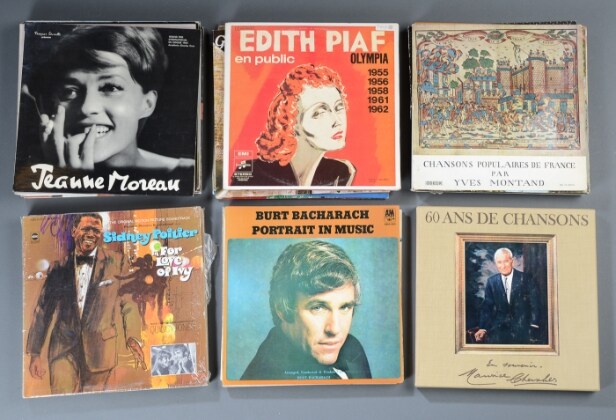 En samling LP'er. Fransk og Amerikansk samt filmmusik