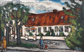 Preben Wölck. 'Den gamle købmandsgård i Sdr. Dråby', 1974