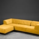 Nomad Dot modular sofa, upholstered in velvet, curry yellow (4)