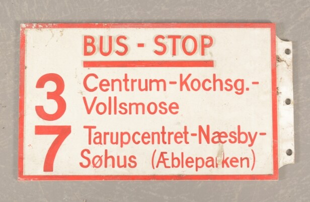 Metalskilte, busskilte. (5)