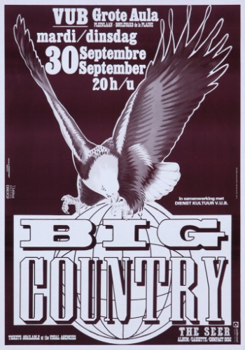 Belgisk plakat, Big Country, 1986