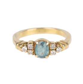 Alexandrite and diamond ring of 14 kt. gold. Ringstr. 54.