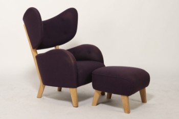 Flemming Lassen. Lænestol ‘My Own Chair’. Lænestol med tilhørende skammel (2)