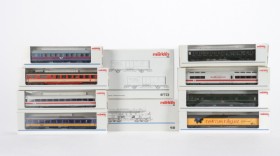 Märklin 4181+47722 HO: Diesel locomotive Burlington F7 with 8 train cars (10)