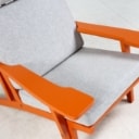 Hans J. Wegner. High-backed armchair, model GE-375, newly lacquered