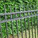 Hegn med spir og stolper - Aluminium - Højde 160 cm. Bredde ca. 9,8 mtr 