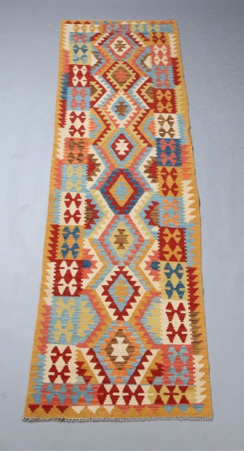 Afghansk Kelim, 100 % uld, 302 x 86 cm