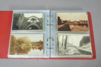 Album med postkort, militær, verdenskrig m.m. (ca. 160)