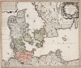 Kort over Danmark, 'Le Royaume de Danemark', Amsterdam 1700