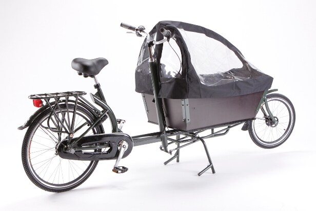 Enghouse tohjulet Long John ladcykel med Shimano-gear, mørkegrøn