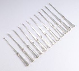 Hans Hansen, 'Heirloom silver no. 5', silver and sterling silver lobster forks (12)