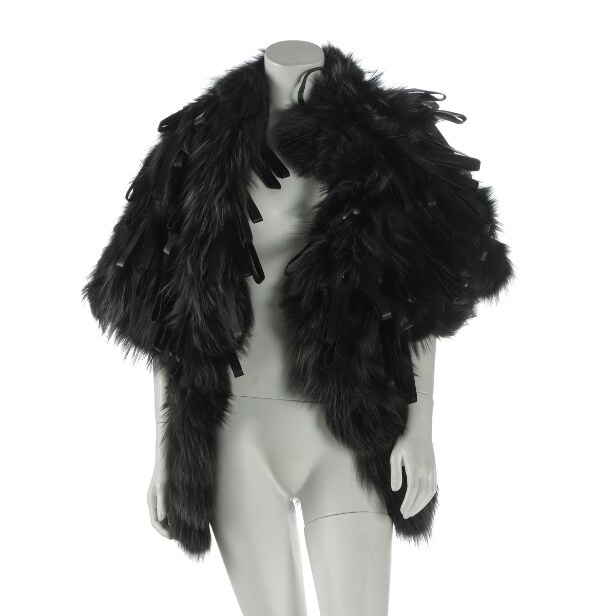 7216 - Kopenhagen Fur. Unique cardigan made of fox and fabric. size 32