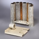 Kaiser. A pair of glass wall lamps from the 70s (2)