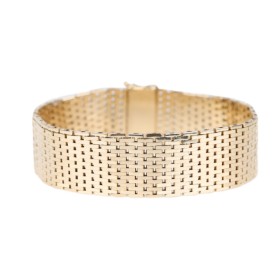 Christian H. Lorenzen: Brick bracelet of 14 kt. gold, 40.5 g.