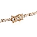 Tennis bracelet with diamonds in 18 kt. rose gold with brilliant-cut diamonds, approx. 2.00 ct.